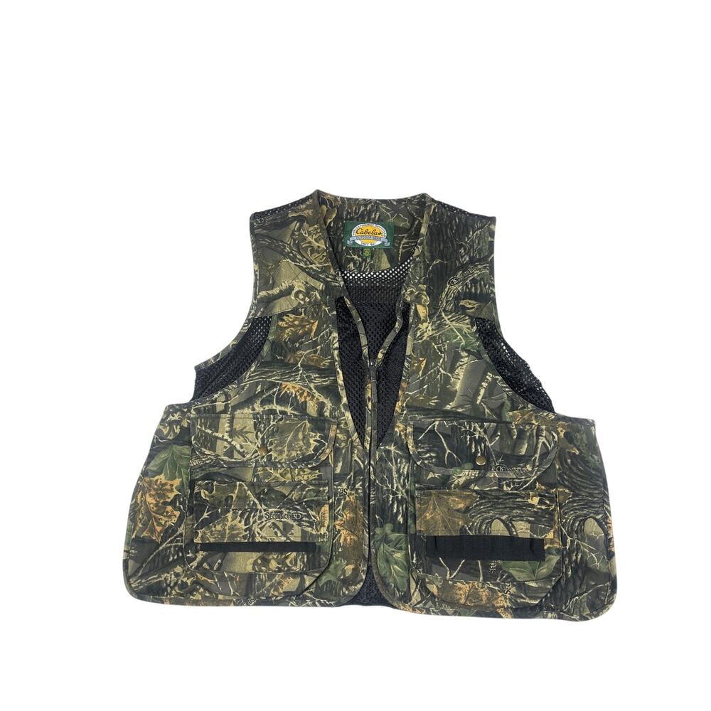 Cabela’s Seclusion 3D Camo Hunting Vest Men's M Green Tactical Game Fishing